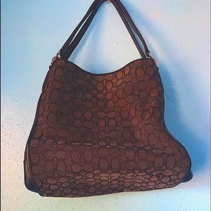 COACH Signature Outline Phoebe Tote Shoulder Bag